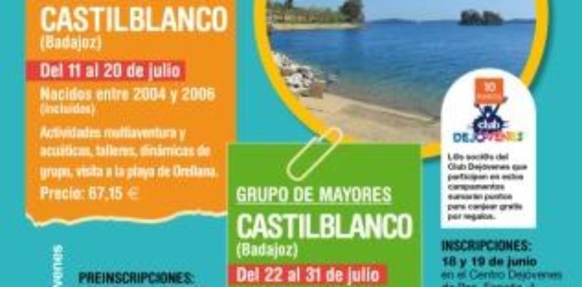 El Ayuntamiento lanza una nueva oferta de campamentos para jóvenes de Leganés, que disfrutarán de 9 días en Castilblanco (Badajoz) por sólo 67 euros