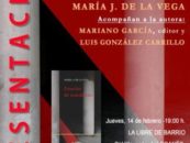 Presentación del libro de poemas de María de la Vega:  Estación de transbordo
