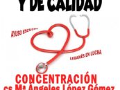 Concentración en el C.S. Mª Ángeles López Gómez el 8 de octubre a las 19h