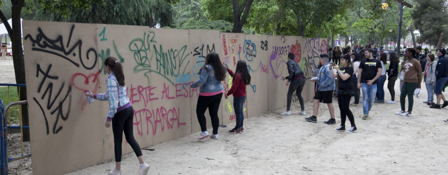 Jóvenes de Leganés crearán un mural colaborativo en el Centro Dejóvenes dirigidos por los artistas internacionales Suso 33 y Ju Mu