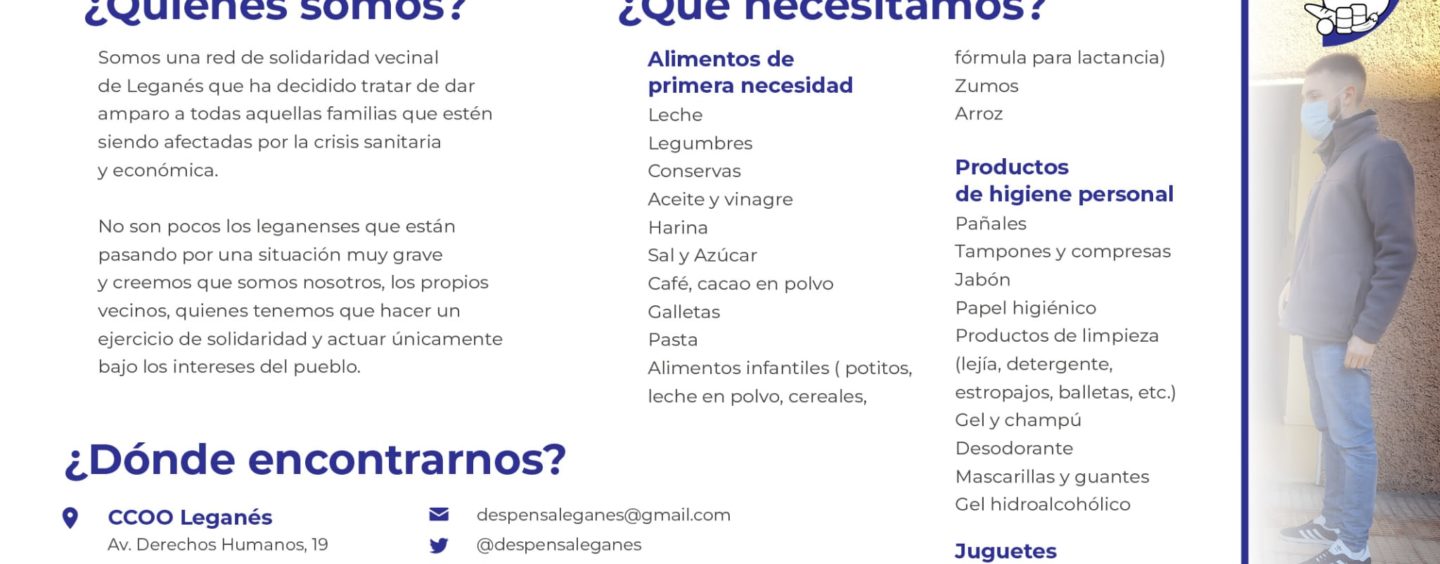 Colabora con La Despensa de Leganés