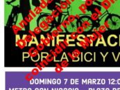 Bicicletada, 7 de marzo, en Leganés. Manifiesto feminista de las pepineras en bici