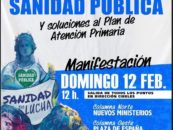 Manifestación 12 febrero, Madrid se levanta y exige Sanidad Pública y soluciones al Plan de Atención Primaria