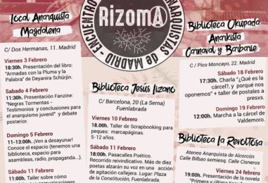 Rizoma: Encuentro de bibliotecas anarquistas de Madrid