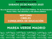 Manifestación 25M: NO a la privatización de la Educación Pública