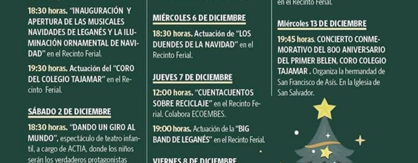 Actividades Navideñas en Igualdad: Musicales navidades en Leganés