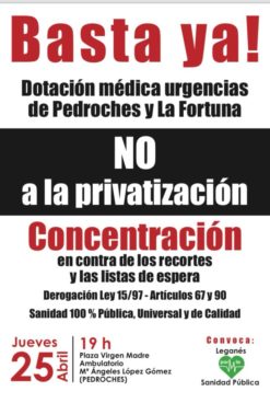 Concentración: Dotación médica urgencias de Pedroches y La Fortuna