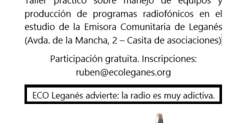 Taller de radio en la Emisora Comunitaria de Leganés