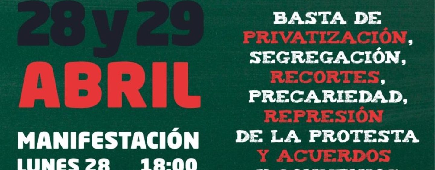 La Bicicleta 🚲 Huelga General en la Educación Pública madrileña