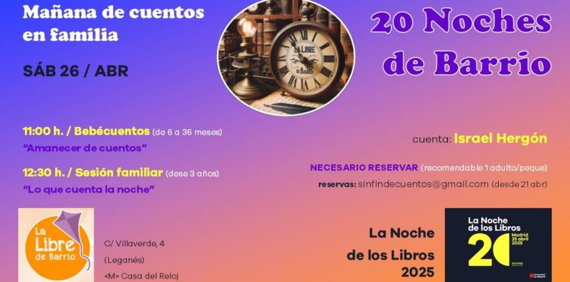 La Noche de los Libros en La Libre de Barrio 25 y 26 de abril